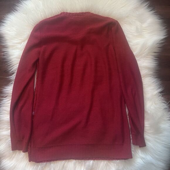 Holiday Sweater Charter Club Size XL Red Sequins Sparkles Christmas New Year's - Picture 7 of 13